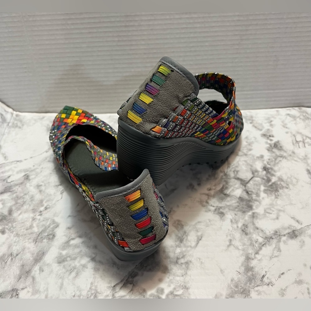 St. John's Bay Multicolor Woven Platform Shoes Size 8” - Picture 2 of 6